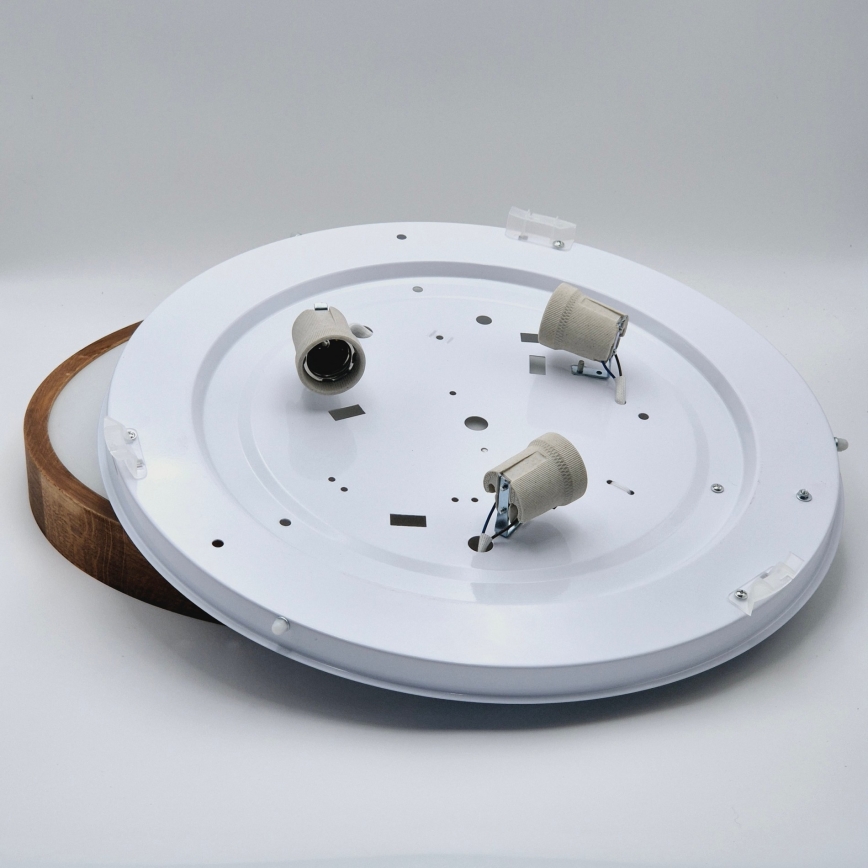 Brilagi - Plafón LED CARVALHO SLIM 3xE27/60W/230V roble cereza diá. 47 cm