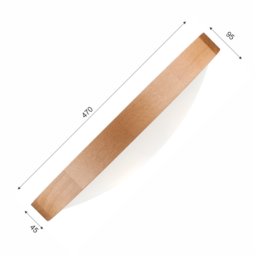 Brilagi - Plafón LED CARVALHO SLIM 3xE27/60W/230V roble diá. 47 cm