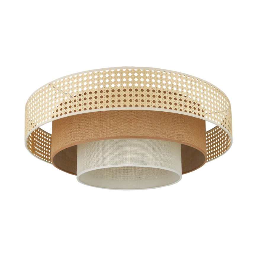 Brilagi - Plafón LED CEDAR LUNETA LED/26W/230V beige/marrón/color crema