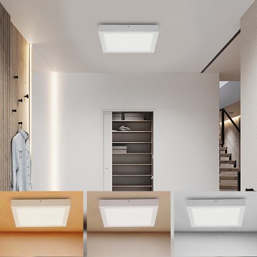 Brilagi - Plafón LED de baño FRAME LED/24W/230V 30x30 cm 3000/4000/6000K IP44 blanco