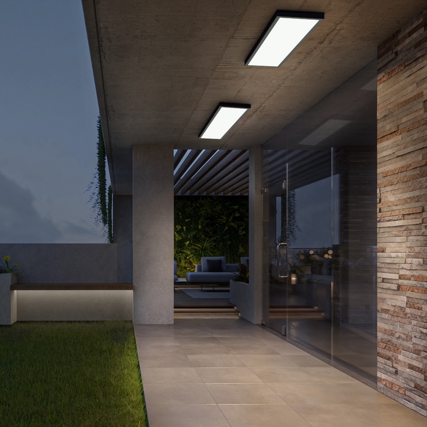 Brilagi- Plafón LED de baño FRAME LED/40W/230V 120x30 cm IP44 negro