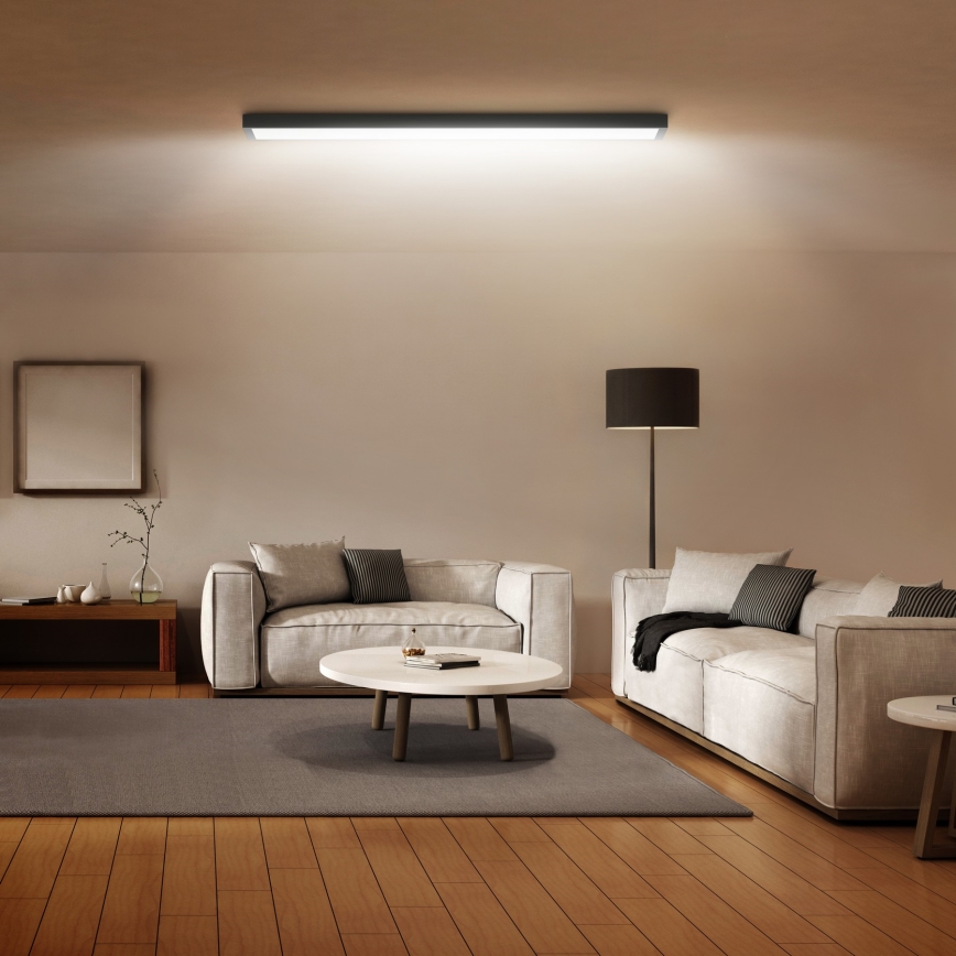 Brilagi - Plafón LED de baño FRAME LED/50W/230V 120x30 cm IP44 negro
