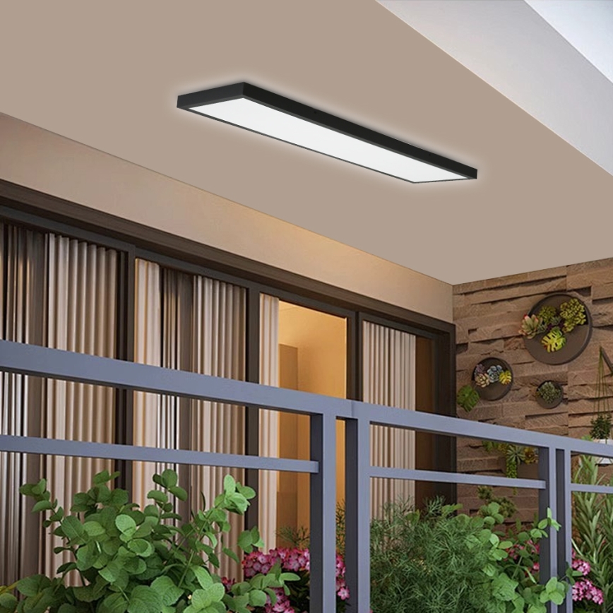 Brilagi - Plafón LED de baño FRAME LED/50W/230V 120x30 cm IP44 negro