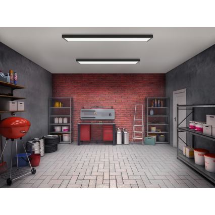 Brilagi - Plafón LED de baño FRAME LED/50W/230V 120x30 cm IP44 negro