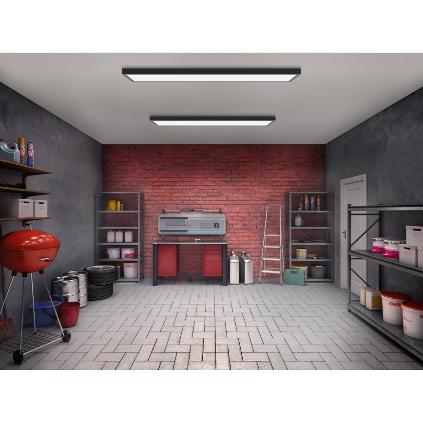 Brilagi - Plafón LED de baño FRAME LED/50W/230V 120x30 cm IP44 negro