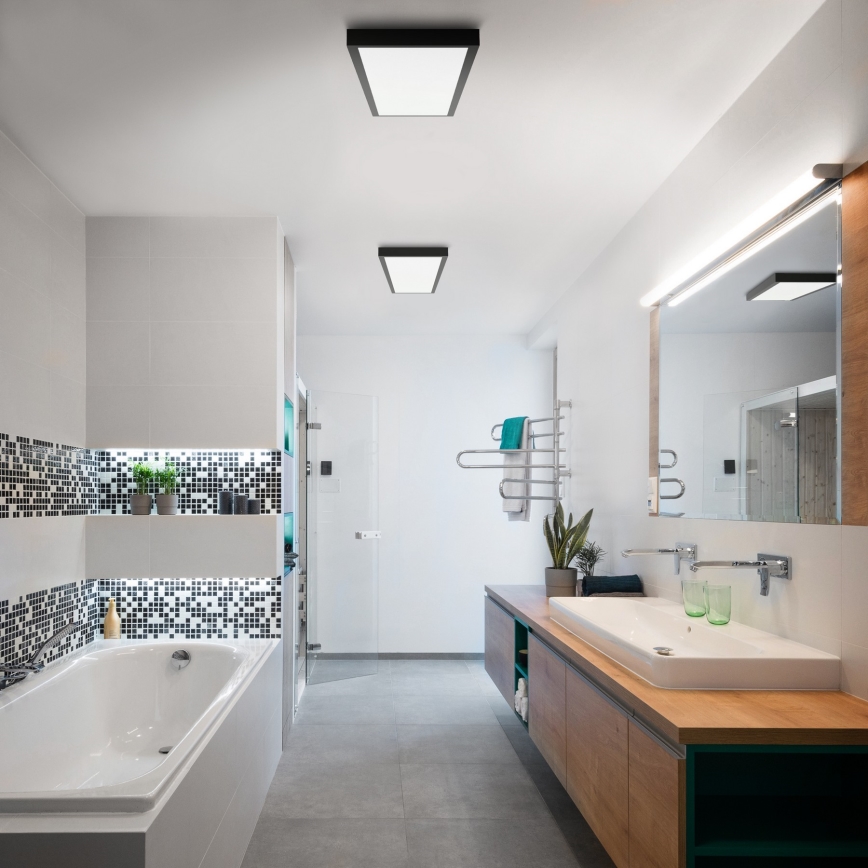 Brilagi - Plafón LED de baño FRAME LED/50W/230V 120x30 cm IP44 negro