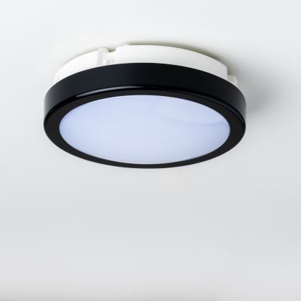 Brilagi - Plafón LED de baño PERA LED/12W/230V diá. 18 cm IP65 negro