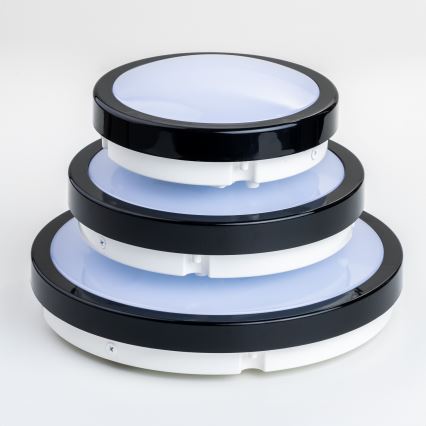 Brilagi - Plafón LED de baño PERA LED/12W/230V diá. 18 cm IP65 negro