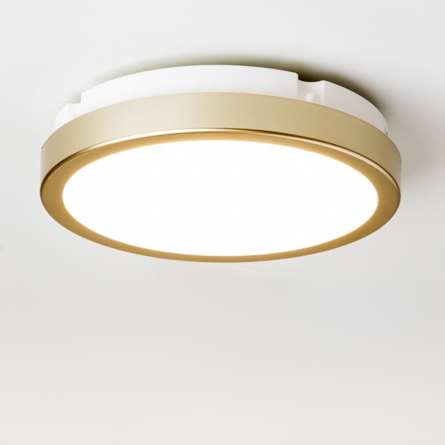 Brilagi - Plafón LED de baño PERA LED/18W/230V diá. 22 cm IP65 dorado