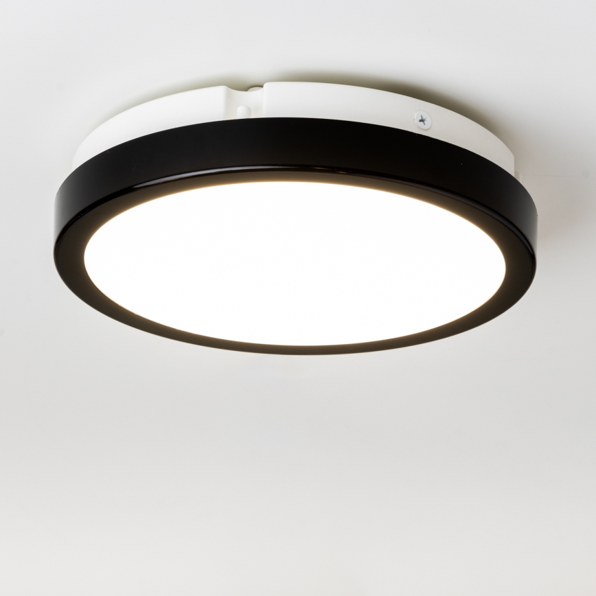 Brilagi - Plafón LED de baño PERA LED/18W/230V diá. 22 cm IP65 negro