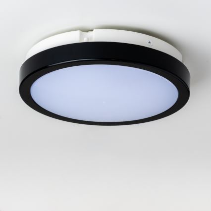 Brilagi - Plafón LED de baño PERA LED/18W/230V diá. 22 cm IP65 negro