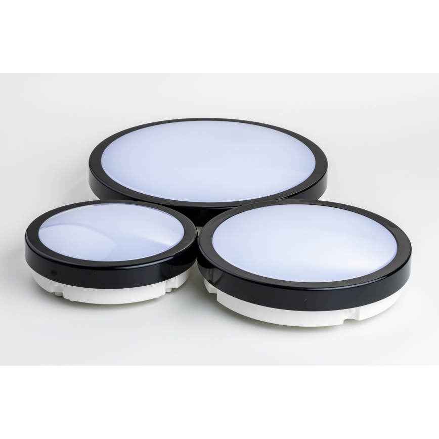 Brilagi - Plafón LED de baño PERA LED/18W/230V diá. 22 cm IP65 negro