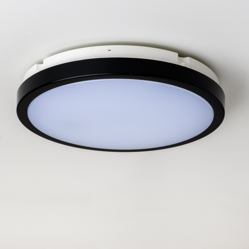 Brilagi - Plafón LED de baño PERA LED/24W/230V diá. 28 cm IP65 negro