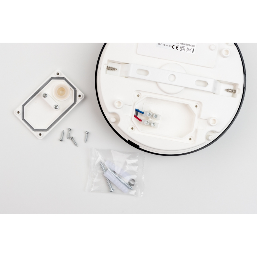 Brilagi - Plafón LED de baño PERA LED/24W/230V diá. 28 cm IP65 negro