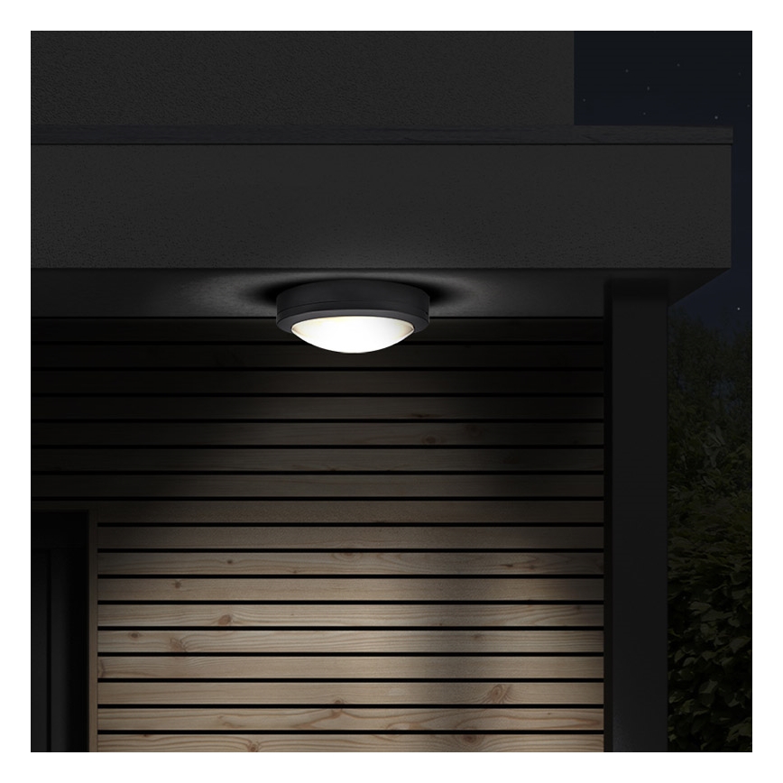 Brilagi - Plafón LED de exterior LED/20W/230V diá. 23 cm IP54 antracita