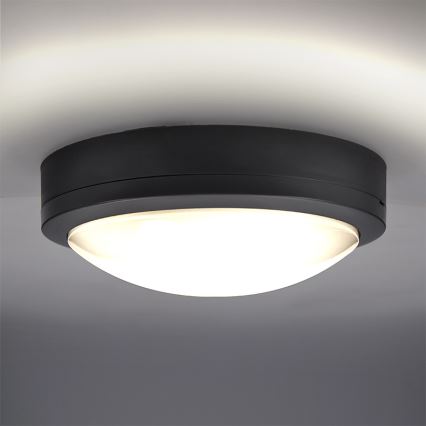 Brilagi - Plafón LED de exterior LED/20W/230V diá. 23 cm IP54 antracita