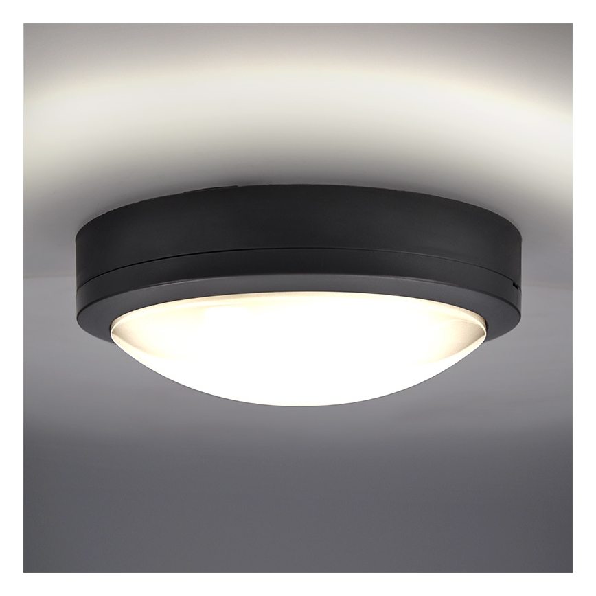 Brilagi - Plafón LED de exterior LED/20W/230V diá. 23 cm IP54 antracita