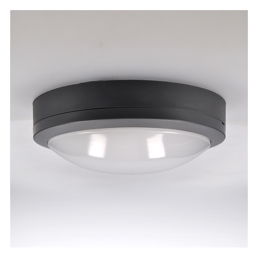 Brilagi - Plafón LED de exterior LED/20W/230V diá. 23 cm IP54 antracita