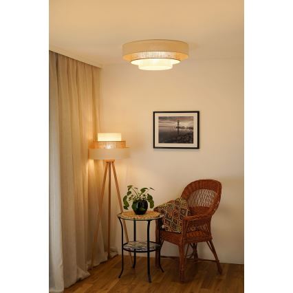 Brilagi - Plafón LED DENVER LUNETA LED/12W/230V diá. 60 cm 3000K/4000K/6400K beige/color crema