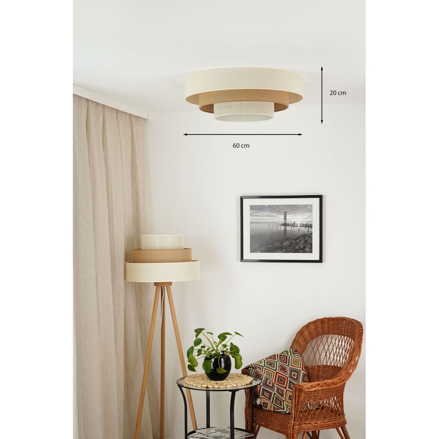 Brilagi - Plafón LED DENVER LUNETA LED/12W/230V diá. 60 cm 3000K/4000K/6400K beige/color crema