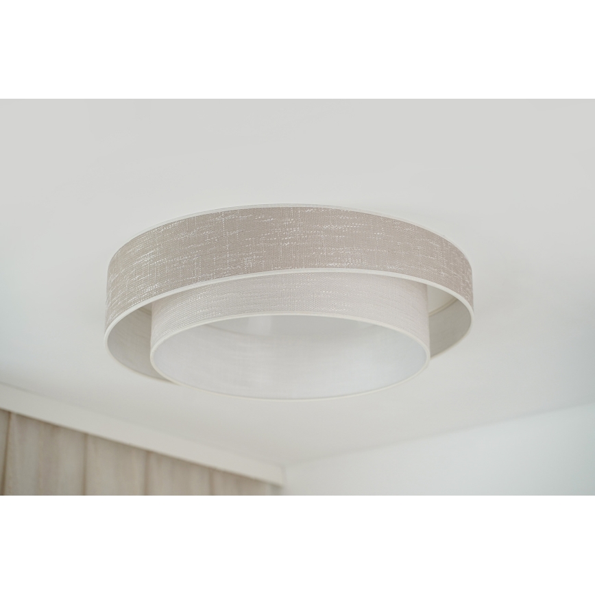 Brilagi - Plafón LED DOVER SHINE LED/26W/230V diá. 60 cm gris/color crema