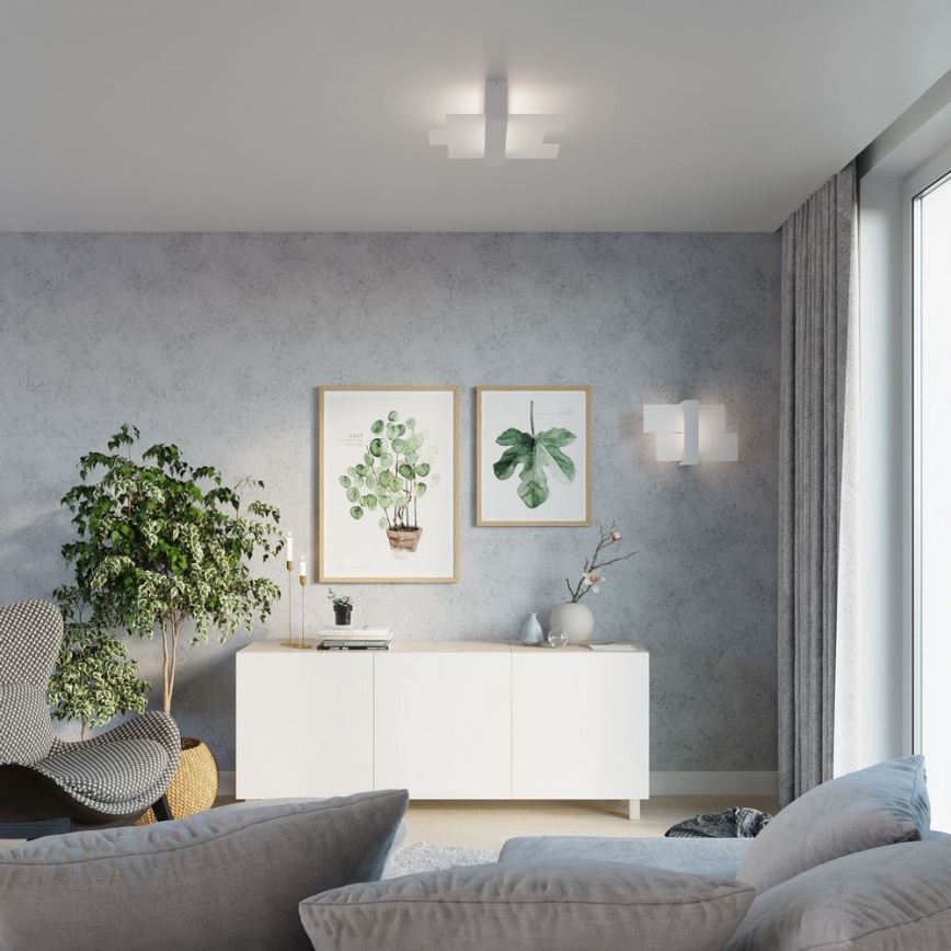 Brilagi -  Plafón LED HERA 2xE27/7,5W/230V blanco