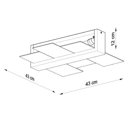 Brilagi -  Plafón LED HERA 2xE27/7,5W/230V blanco