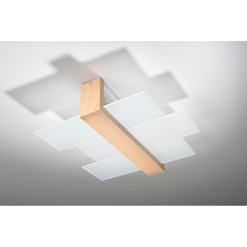 Brilagi -  Plafón LED HERA 2xE27/7,5W/230V madera