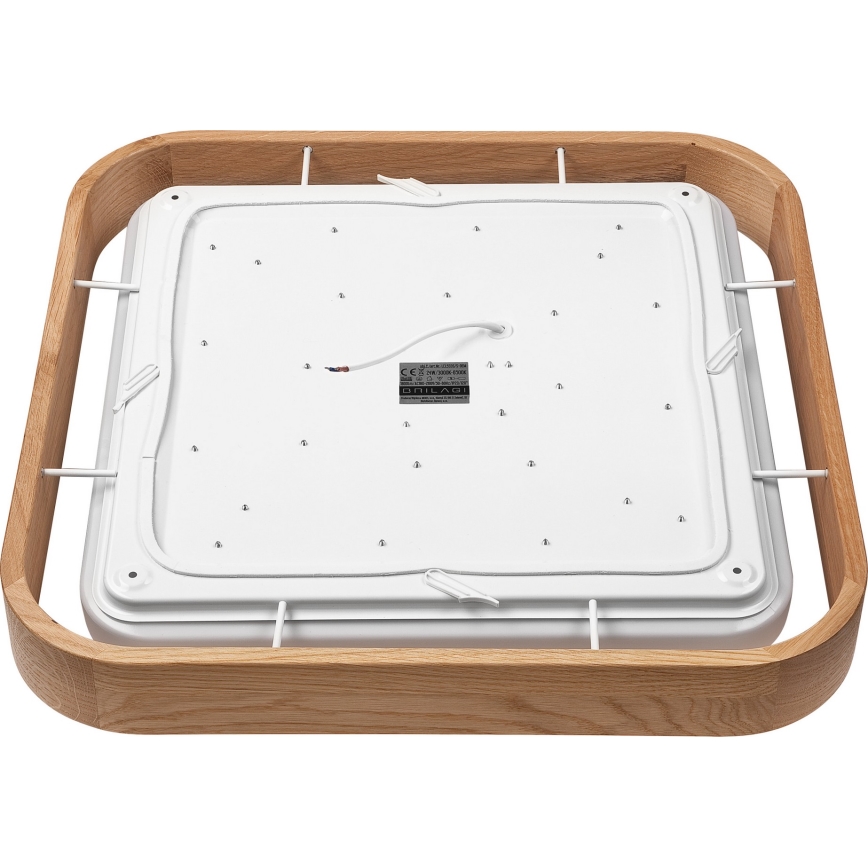Brilagi - Plafón LED regulable MANAROLA CUBIC LED/24W/230V 3000-6500K roble + mando a distancia