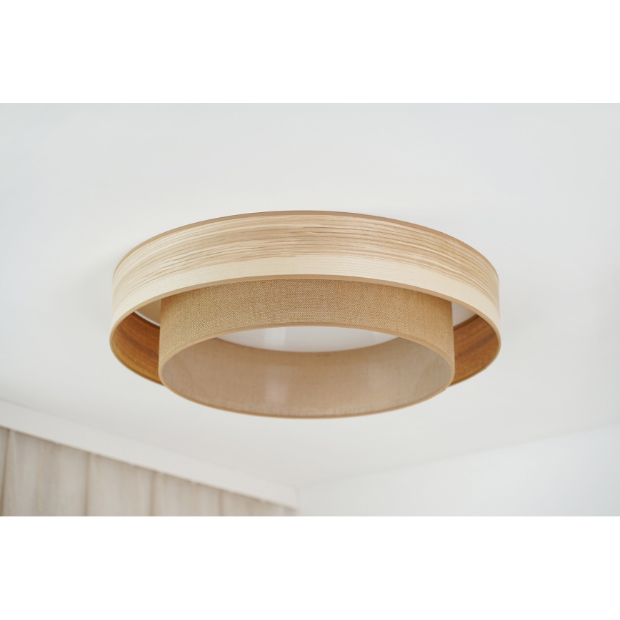 Brilagi - Plafón LED MONTANA BOHO LED/26W/230V diá. 60 cm marrón