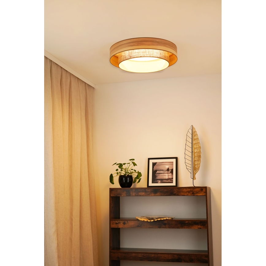Brilagi - Plafón LED MONTANA BOHO LED/26W/230V diá. 60 cm marrón