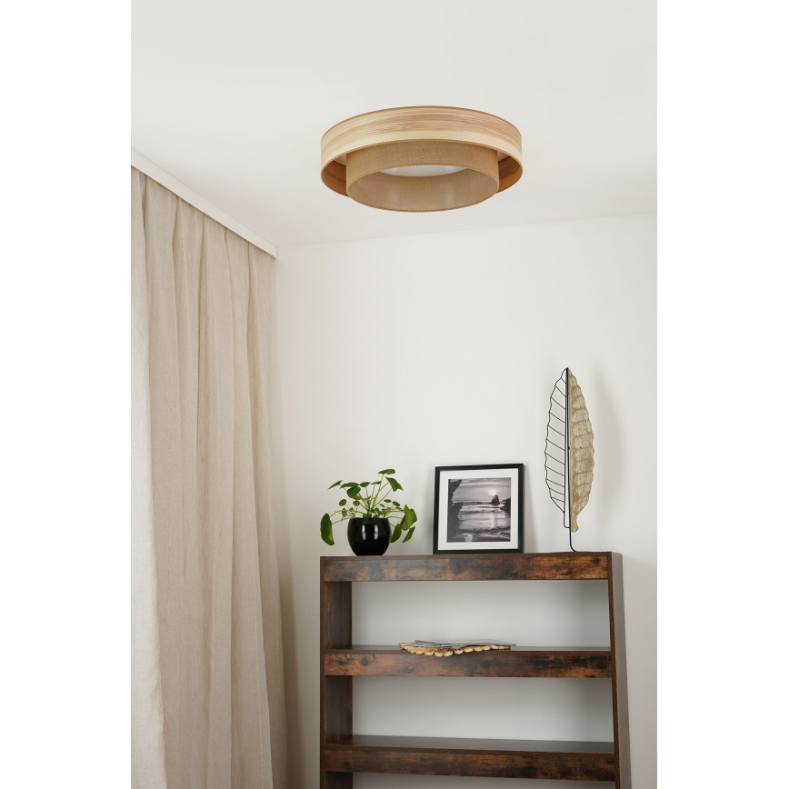 Brilagi - Plafón LED MONTANA BOHO LED/26W/230V diá. 60 cm marrón