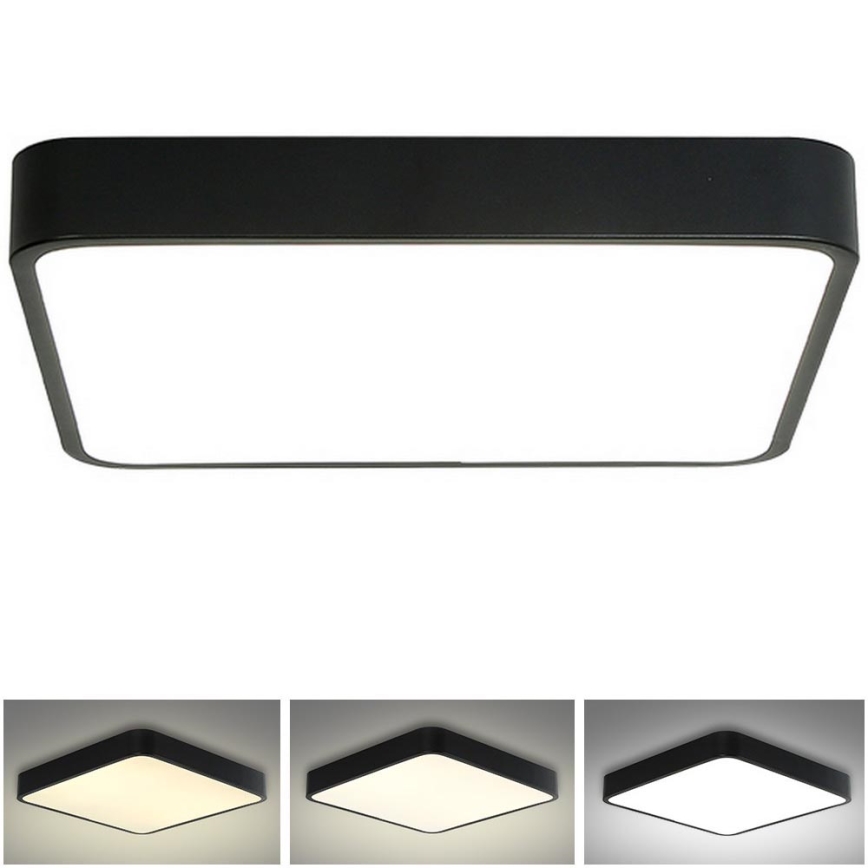 Brilagi - Plafón LED POOL LED/48W/230V 3000/4500/6000K 50x50 cm negro