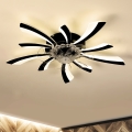Brilagi - Plafón LED regulable con ventilador LED/50W/230V 3000-6500K negro + control remoto