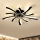 Brilagi - Plafón LED regulable con ventilador LED/50W/230V 3000-6500K negro + control remoto
