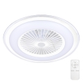 Brilagi - Plafón LED regulable con ventilador RONDA LED/65W/230V 3000-6500K blanco