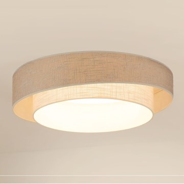 Brilagi - Plafón LED regulable DOVER SHINE LED/24W/230V 3000/4000/6500K gris/color crema + control remoto
