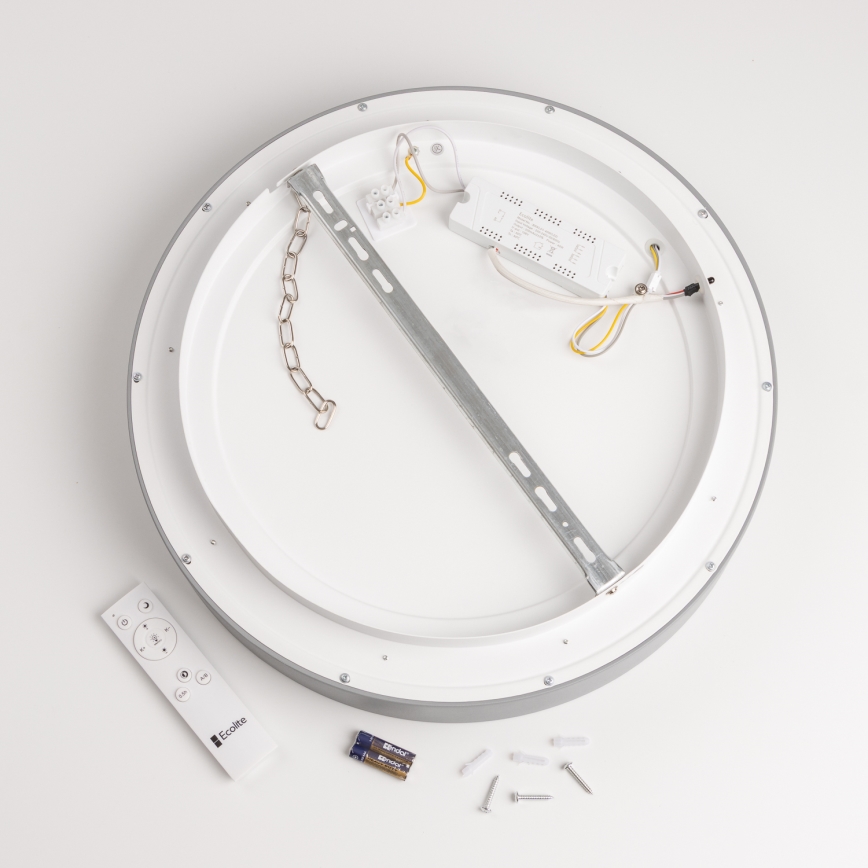 Brilagi - Plafón LED regulable FALCON LED/40W/230V 3000-6500K gris + mando a distancia