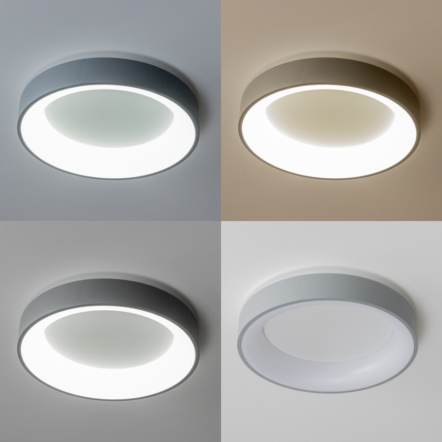 Brilagi - Plafón LED regulable FALCON LED/40W/230V 3000-6500K gris + mando a distancia