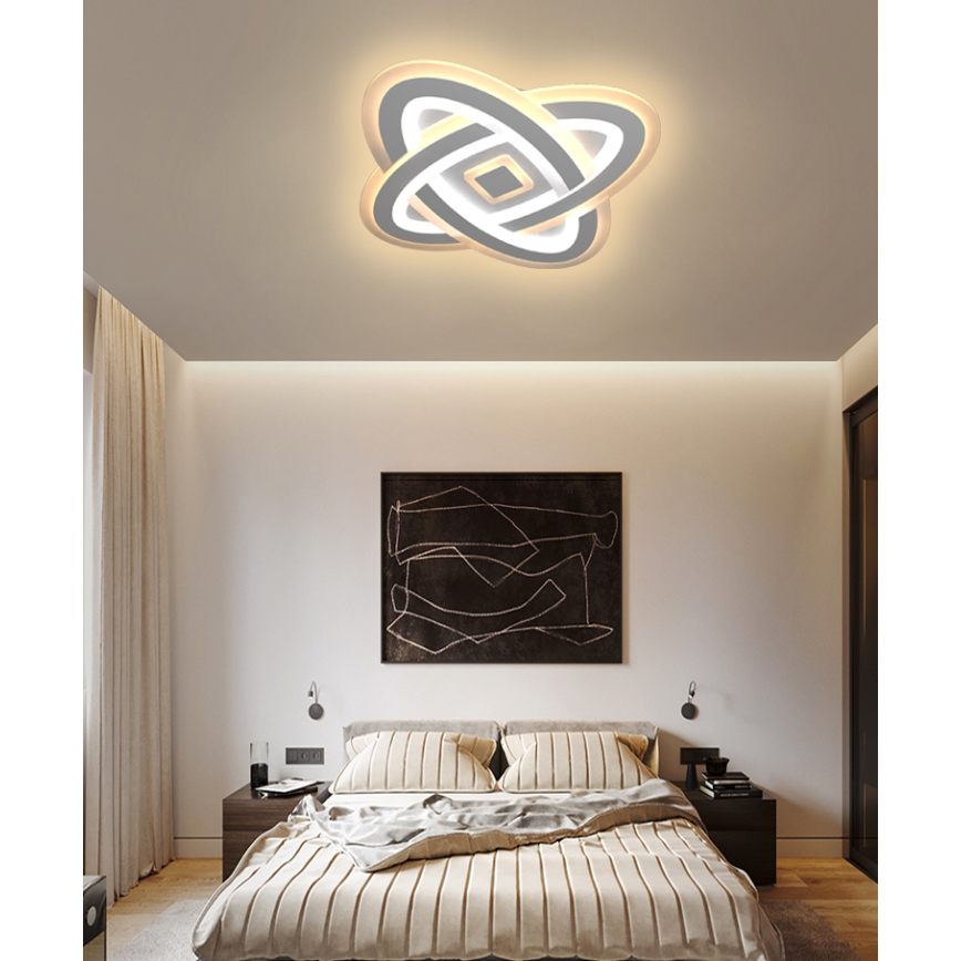 Brilagi - Plafón LED regulable MODERN LED/90W/230V 2700-6500K 48x48 cm+ control remoto
