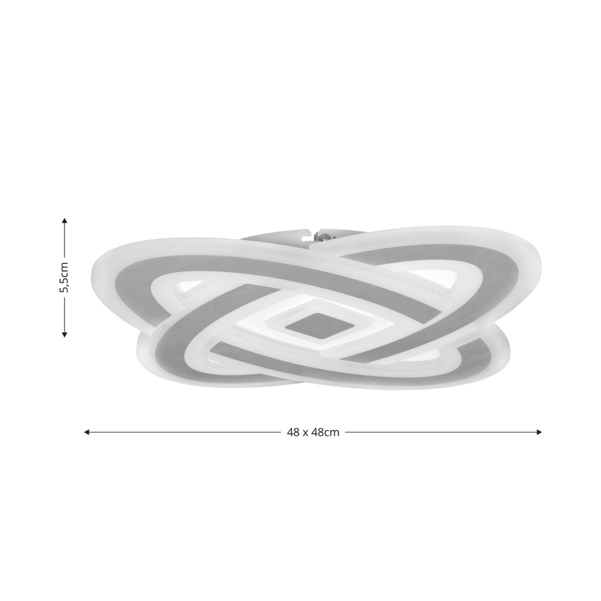 Brilagi - Plafón LED regulable MODERN LED/90W/230V 2700-6500K 48x48 cm+ control remoto