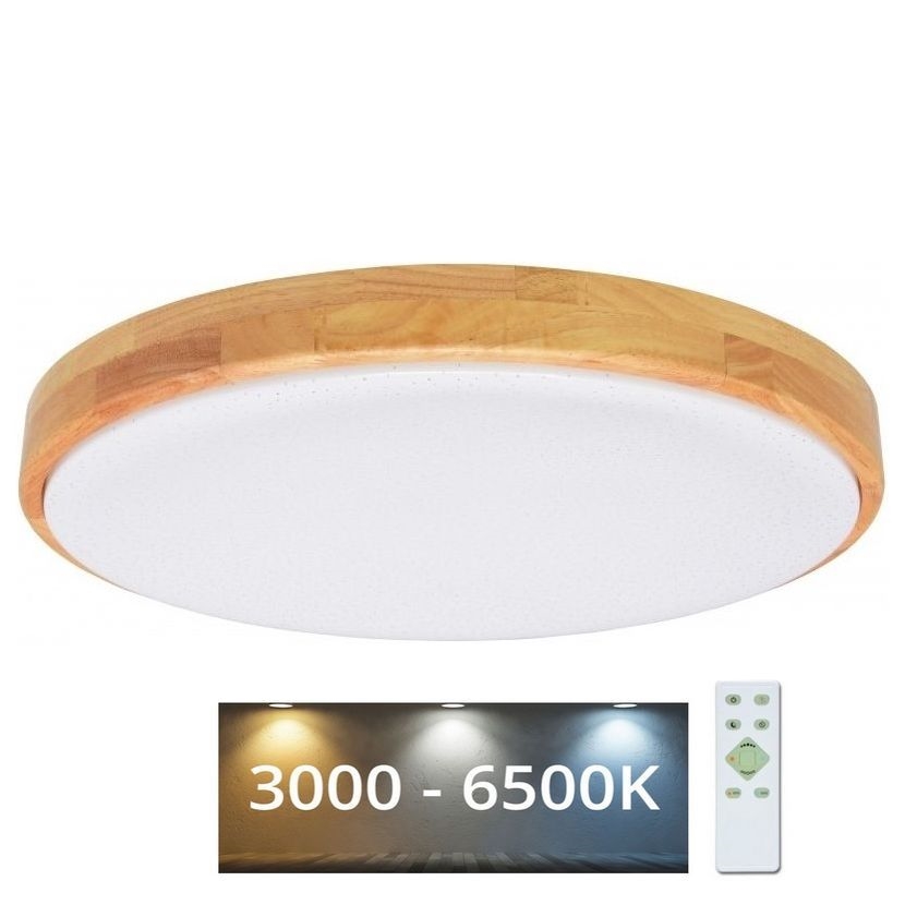 Brilagi - Plafón LED regulable PINE LED/60W/230V 3000-6500K + mando a distancia