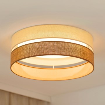 Brilagi - Plafón LED regulable ROYAL YUTE LED/24W/230V diá. 45 cm 3000/4000/6500K beige/color crema  + control remoto