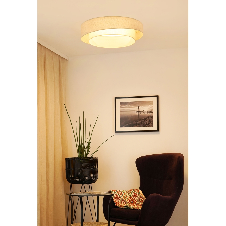 Brilagi - Plafón LED regulable SHINE LED/24W/230V 3000/4000/6500K color crema + control remoto