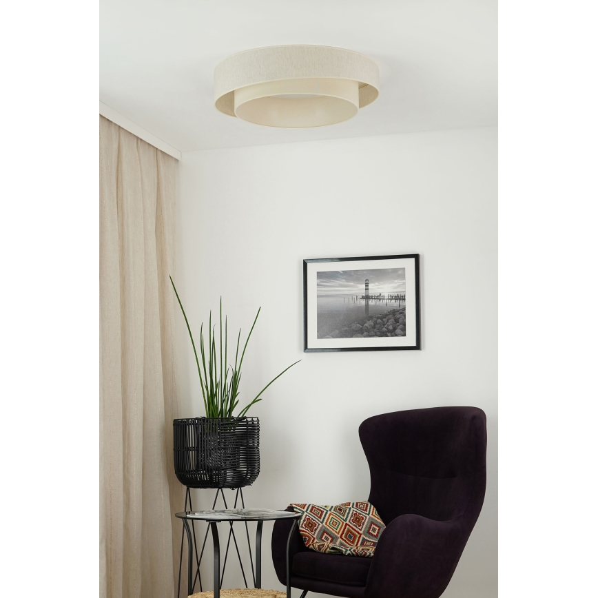 Brilagi - Plafón LED regulable SHINE LED/24W/230V 3000/4000/6500K color crema + control remoto
