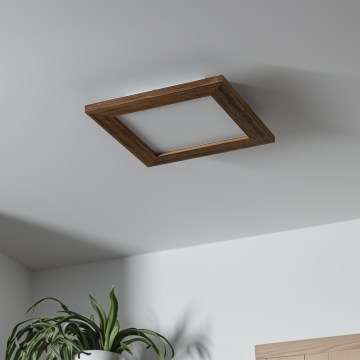 Brilagi - Plafón LED regulable SLIMFRAME WOOD LED/25W/230V 34x34 cm 3000-6000K marrón + control remoto