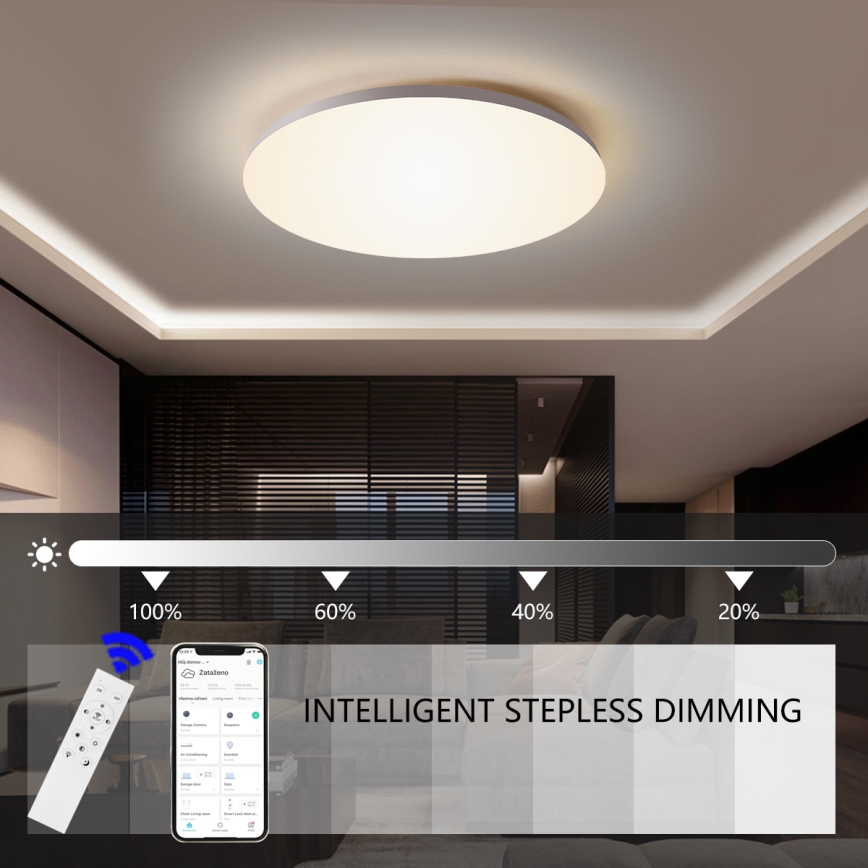 Brilagi - Plafón LED regulable SMART LED/24W/230V 2700-6500K Wi-Fi Tuya + mando a distancia