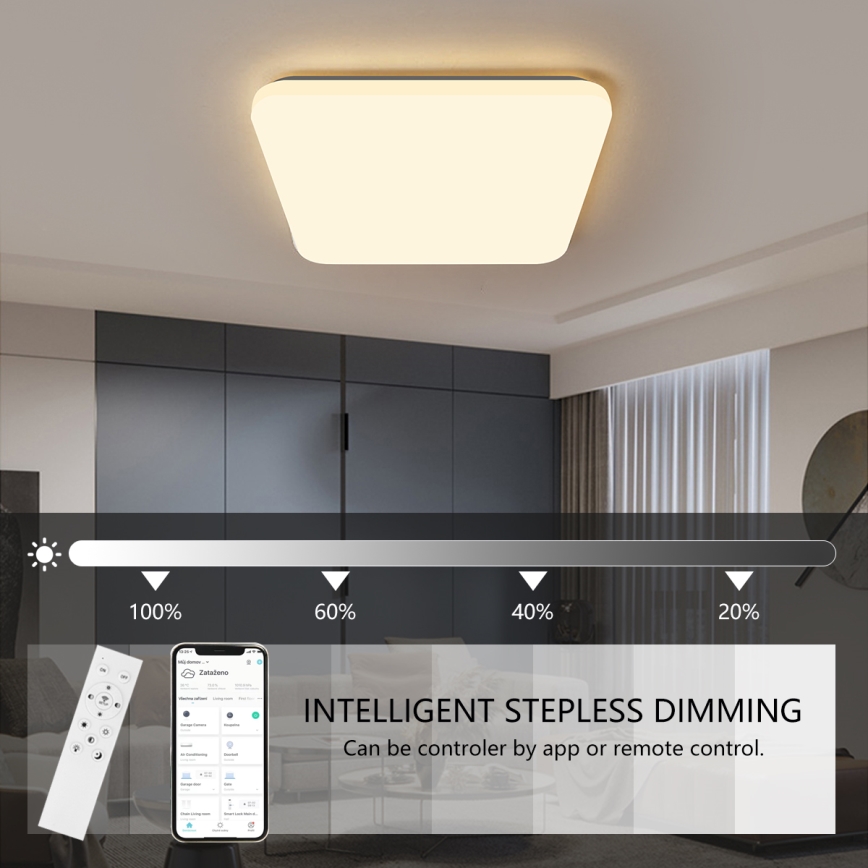 Brilagi - Plafón LED regulable SMART LED/28W/230V 2700-6500K Wi-Fi Tuya + mando a distancia
