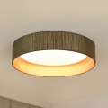 Brilagi - Plafón LED regulable VEGAS SHINE LED/24W/230V 3000/4000/6500K paja marrón/dorado + control remoto