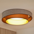 Brilagi - Plafón LED regulable VEGAS SHINE LED/24W/230V diá. 60 cm 3000/4000/6500K marrón + control remoto